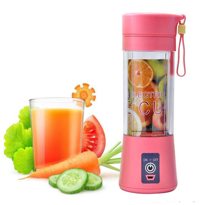 Street Vendor USB Rechargeable Juicer Blender 6 Blades Electric Blender Mini Portable Personal Size Juicer Cup USB Rechargeable Mixer 380ml Food Grade Water Bottle Portable Fruit Juicer Machine