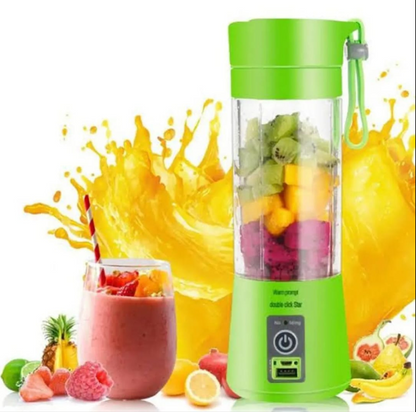 Street Vendor USB Rechargeable Juicer Blender 6 Blades Electric Blender Mini Portable Personal Size Juicer Cup USB Rechargeable Mixer 380ml Food Grade Water Bottle Portable Fruit Juicer Machine